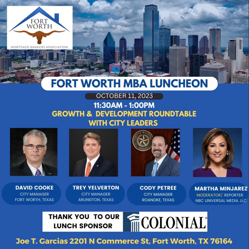 Events from September 13 April 4 Fort Worth Mortgage Bankers